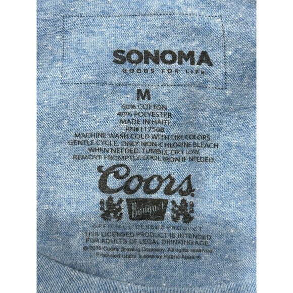 Sonoma Goods For Life Coors Banquet Beer Mountain T-Shirt Blue Sz Medium Basic - Picture 5 of 8